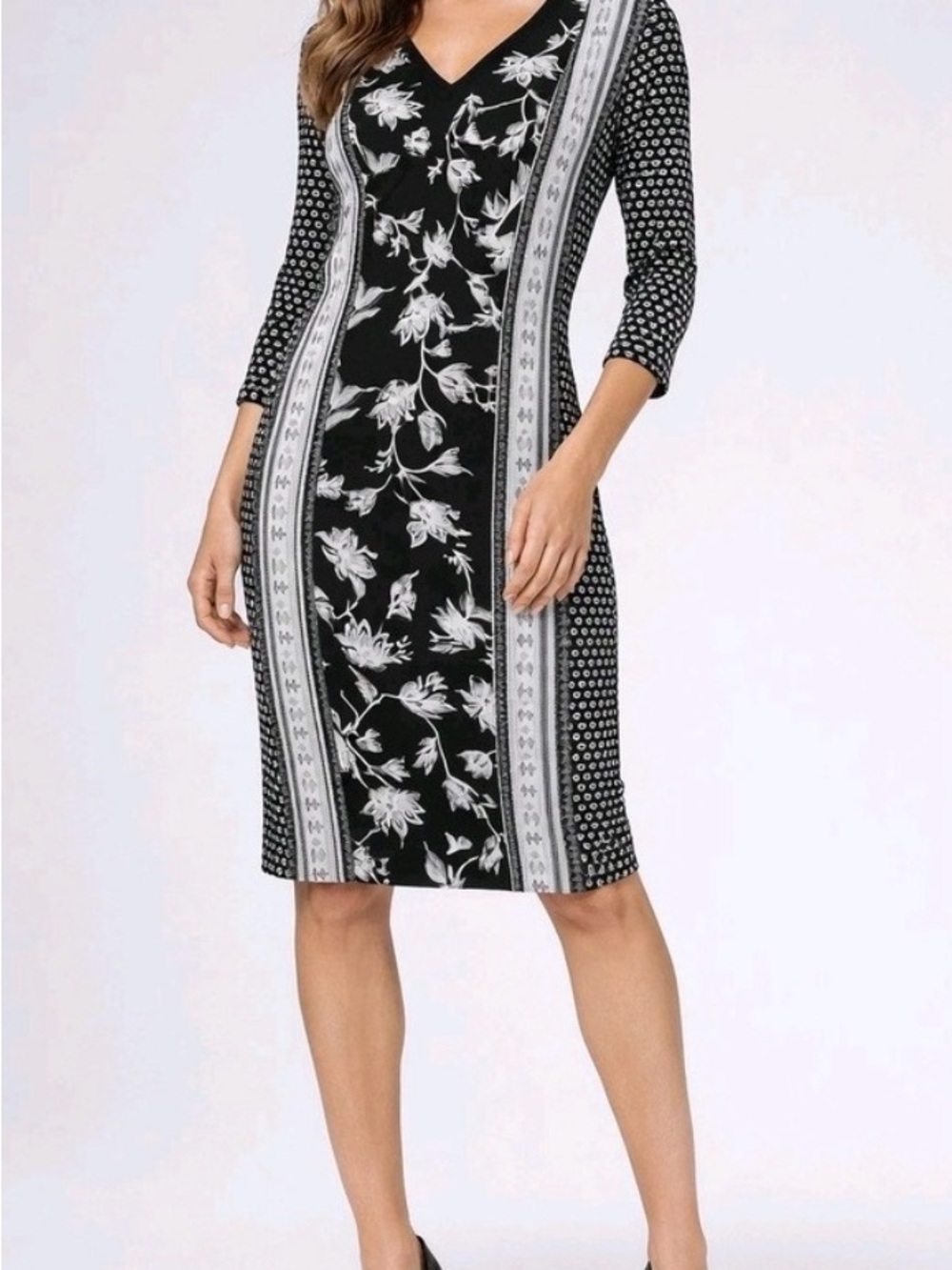 White House Black Market Reversible V-Neck Sheath Dress